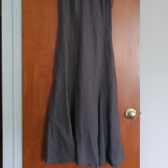 Rare Irene Van Ryb French Designer Gray Midi Dress Flared skirt Size 42 10 - Picture 7 of 11
